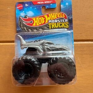 2/$15 Mattel Hot Wheels Monster Trucks Mega-Wrex Silver and Black 🔥☄️